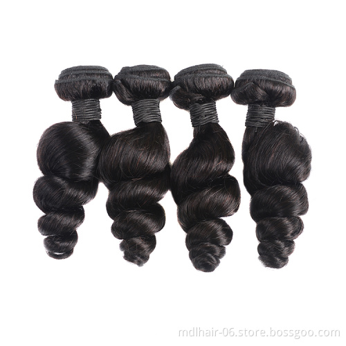 10A Hot Selling Women Extension Human Hair Loose Wave Virgin Hair Wholesale Human Hair Extension Bundles With Closure